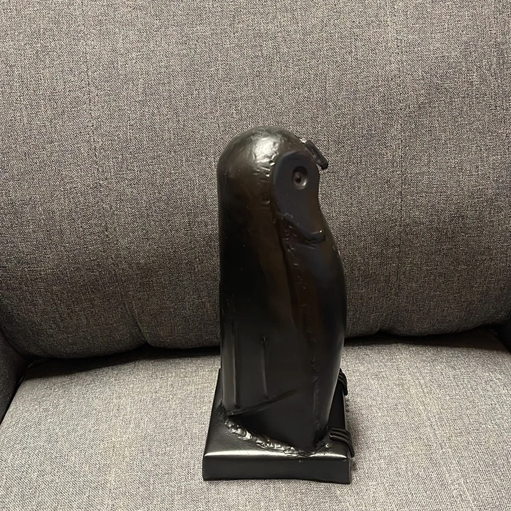 West Elm Black Metal Owl Statue